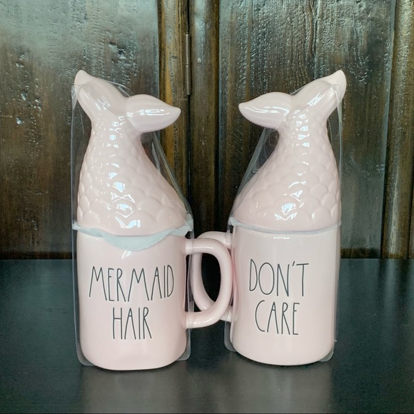 Rae Dunn Other - Rae Dunn MERMAID HAIR DON’T CARE Double Sided Ceramic Topper Mug